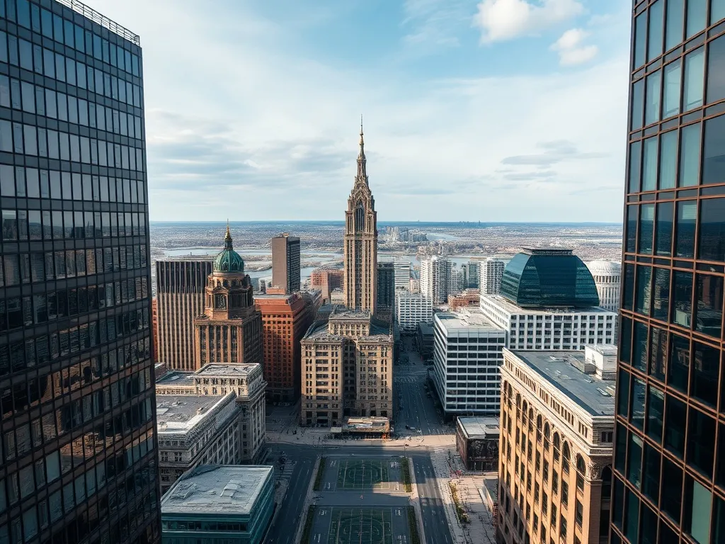 A high-angle architectural shot of Montreal